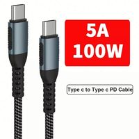 Kabel USB C ke C Smart Data Line Pengisian Cepat USB4 PD Sinkronisasi Pengisian Daya 480Mbps