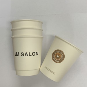 Logotipo personalizado impreso 8oz 12oz <span class=keywords><strong>doble</strong></span> pared tazas de papel de café - Product Image 5