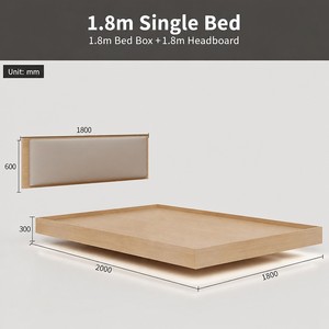 Juego de Muebles Modernos para Hotel o B&B con Cama Matrimonial, Cabecera Tapizada, Panel de Madera Cálida para TV, <span class=keywords><strong>Diseño</strong></span> para Apartamento - Product Image 4