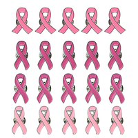Venta al por mayor de fábrica, Pin de cinta para el cáncer de mama, cinta rosa, alfileres de solapa, insignia