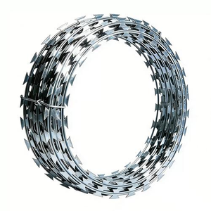 Fil barbelé concertina de sécurité, fil de fer concertina à lames, fil barbelé en spirale, galvanisé à chaud, pour applications de sécurité - Product Image 2