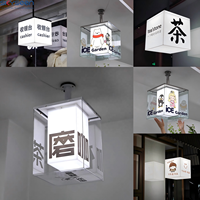 Vente en gros d'enseignes lumineuses LED personnalisées pour entreprises, présentoirs éclairés pour la signalisation intérieure des cafés et des marchés