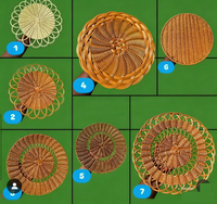 Sets de table de luxe faits à la main, écologiques, en rotin naturel tressé pour assiettes de dîner