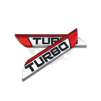 Emblème Autocollant Universel 3D en Métal TURBO pour Aile Latérale de Voiture et Coffre Arrière pour Audi BMW Ford VW Skoda Peugeot Renault