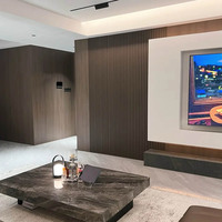 Panneau mural 3D WPC de style moderne pour la décoration intérieure, imperméable et ignifuge, panneaux muraux Lambrin pour usage hôtelier