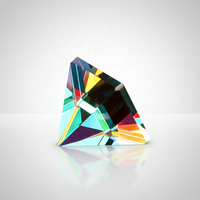 Custom Multi-Faceted Pyramid Prism - Optical Glass Beam Splitting Component with Multi-Color Coating for Laser & Display Systems