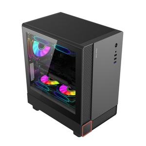 Ventas al por mayor OEM Micro ATX PC Case Glass Chasis <span class=keywords><strong>Computer</strong></span> Mid Tower Cabinet Case Gaming Case para PC - Product Image 3