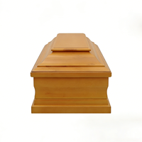 Ataúd de Madera de Paulownia de Estilo Europeo, Acabado Mate de 25 mm, Ligero y de Alta Calidad para Funerarias, Marca HY