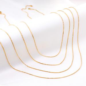 Collier de mode en acier inoxydable, chaîne couleur argent 0,9 mm, plaqué or, chaîne en or de haute qualité - Product Image 6