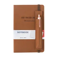 Cuaderno de Regalo de Lujo Personalizado con Tapa Dura de Cuero PU A4/A5/A6/B5/B6, Diario de Negocios Recargable con Soporte para Bolígrafo