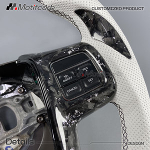 Volant en fibre de carbone forgée argentée personnalisé avec affichage LED des tours de visseuse pour Chrysler 200 200S 300 300C Pacifica 2011-2015 - Product Image 4