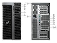 Station de travail de précision personnalisée T7960, processeur Intel Xeon W5-3425 12 cœurs 24 threads, 1400W, station de travail en tour pour les entreprises