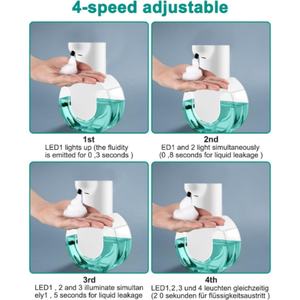 Distributeur de savon automatique mural rechargeable par USB, 4 niveaux réglables, nouvelle tendance, logo personnalisé - Product Image 6