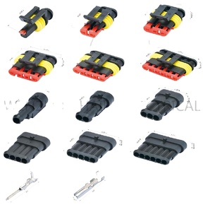 282104-1 282080-1 AMP Xe Điện Cắm Nhựa Không Thấm Nước 2 Pin Nữ Nối Auto - Product Image 6