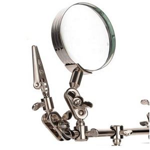 Nouveau Design 2.5X Helping Hands loupe avec double pince auxiliaire crocodile réglable support verre à souder MG16126 <span class=keywords><strong>Obest</strong></span> - Product Image 2