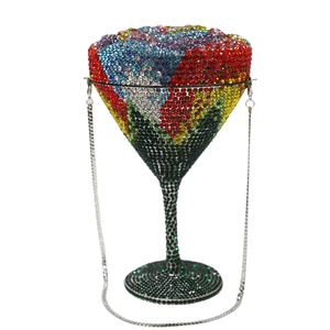 Sacs de soirée tendance pour femmes, ornés de cristaux, fleurs, diamants et strass, avec chaîne, idéaux pour les soirées <span class=keywords><strong>Martini</strong></span> – Ventes Flash - Product Image 1