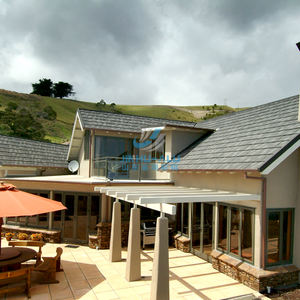 Tuile de toiture en acier revêtu d'aluminium et de zinc avec granulats de <span class=keywords><strong>pierre</strong></span> naturelle, anti-corrosion et économe en énergie - Product Image 4