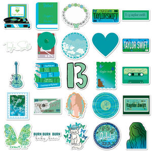 50 Uds. Fábrica al por mayor vinilo decorativo <span class=keywords><strong>Taylor</strong></span> <span class=keywords><strong>álbum</strong></span> del mismo nombre pegatinas para portalápices y guitarras - Product Image 3