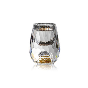 10ml petit Mini fait à la main <span class=keywords><strong>d</strong></span>écoré cristal clair diamant verre à liqueur avec flocon de feuille <span class=keywords><strong>d</strong></span>'<span class=keywords><strong>or</strong></span> 24k pour spiritueux boissons Tastin - Product Image 5