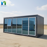 MZECOHOUSE Maison conteneur modulaire pliable de luxe de 20 pieds avec murs en verre, écologique, à ossature en acier léger, pour maison, hôtel, villa