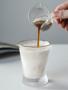 Nuovo creativo a strisce di caffè di vetro tazza di dessert budino gelato di vetro bicchierino di whisky di vetro per la vendita - Product Image 5