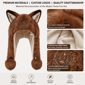 Maßgefertigter Waldtier-Fuchs-Plüschhut OEM ODM Hersteller Personalisierter Stofftier-Hut mit Langen Armen und Beinen Hochwertiger Großhandel - Product Image 4