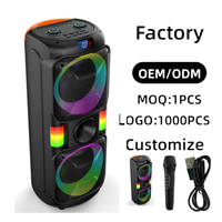 Altavoz Inalámbrico ABS-8202 con Doble Halo RGB, Ultra Larga Duración, Bajos Potentes, Logotipo Personalizado de Fábrica, Entrega en 7 Días, Nombre BT Personalizado