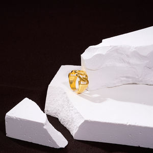 Anillos abiertos ajustables de cadena gruesa para mujer, de Plata de Ley 925, chapado en oro de 18k, 2022 - Product Image 3