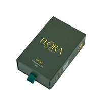 Boîte tiroir de luxe en carton recyclable de haute qualité avec insert en papier, conception personnalisée gratuite, emballage rigide coulissant, estampage à chaud