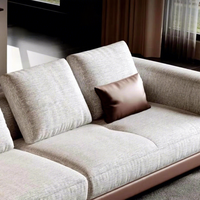 Modernes Modulares Dreisitzer-Bürosofa-Set mit Schwammfüllung und Stoffbezug, Faltbar für Wohnzimmer, Schlafzimmer und Heimbüro
