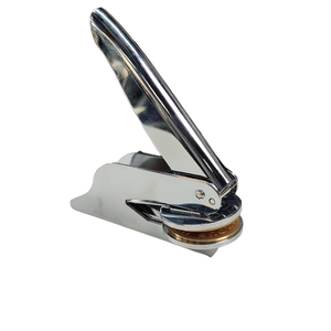 Tùy Chỉnh Logo Kim Loại Heavy Duty 3D Da Notary Stamp Bàn Dập Nổi Logo Seal <span class=keywords><strong>Embosser</strong></span> - Product Image 3