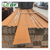 Étanche deuxième co-extrusion 23MM teck Durable anti-dérapant WPC solide en forme de M pont pour parc école jardin extérieur utilisation extérieure