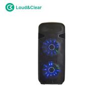Enceinte active double 15 pouces pour DJ, 150W RMS, sensibilité 94dB, système audio professionnel pour fêtes en extérieur