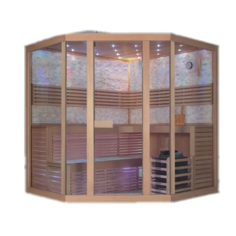 OEM manufacture wood steam sauna room wooden house steam sauna for sale wet steam traditional finnish sauna for 5persons home