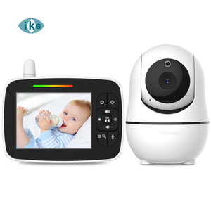 Ikevision กล้องสำหรับดูเด็กไร้สาย720p, กล้องกล่อมเด็กตรวจจับการเคลื่อนไหวอุณหภูมิอินเตอร์คอมสองทางหน้าจอ3.5นิ้ว