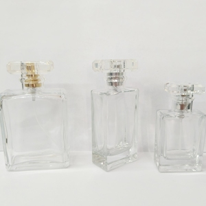 High-quality Transparent White Black Square Glass <b>Perfume</b> Bottles 15/30/50/100ml High-End <b>Travel</b> Size Pump Skin Care Serum - Product Image 2