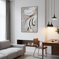 Peinture à l'huile sur toile abstraite de style moderne, thème nature morte, art mural de montagne, imperméable, écologique, décoration intérieure
