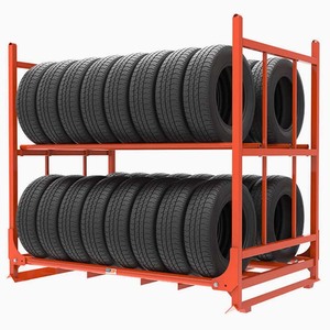 Depo otomotiv parçaları lojistik kullanımı için ağır katlanabilir çelik lastik depolama rafı ayrılabilir <span class=keywords><strong>Metal</strong></span> istifleme palet - Product Image 3