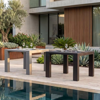 Table basse carrée en bois au design moderne et élégant, table centrale de luxe pour salon, bureau à domicile, meubles