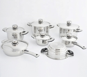 Juego de Utensilios de Cocina de Acero Inoxidable 304/201 de 16 Piezas, Olla y Sartén de Inducción para Cocinar en Casa - Product Image 2