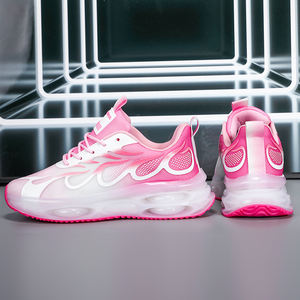 Chaussures de marche tendance pour femmes, antidérapantes, éclairées, avec amorti, rehaussantes, à enfiler, doublure en maille, semelle extérieure en TPU - Product Image 5