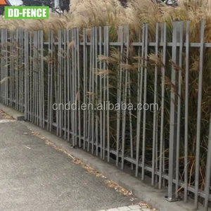 Powder Coated Steel Bar imitate Bamboo Welded Yard Tubular Fence Panel for Garden Home Private School Playground Jungle Boundary