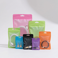 Bolsa de plástico con cremallera personalizada Línea DE DATOS Embalaje de cable USB Cajas de teléfono Bolsas de plástico de lujo