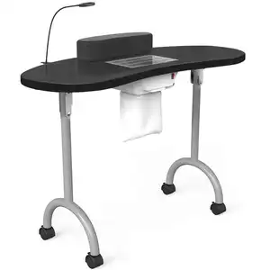 aspirateur公司mobilier最新简单电动黑袋木质便携式修指甲桌，带美容师真空吸尘器