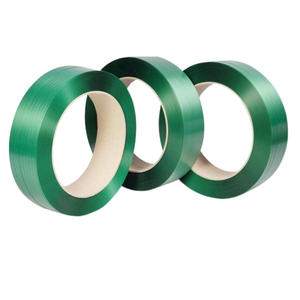Venta al por mayor 16mm 19mm <span class=keywords><strong>PET</strong></span> Correa Banda Verde en relieve suave plástico poliéster paleta embalaje banda <span class=keywords><strong>PET</strong></span> flejado banda rollo - Product Image 4