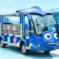 Bus électrique touristique à thème de dessin animé, apparence personnalisée, éclairage LED pour parcs d'attractions, zoos, sites touristiques, transport de visiteurs