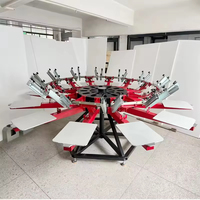 Machine d'impression sérigraphique textile robuste 12 couleurs pour T-shirts – Équipement d'impression textile