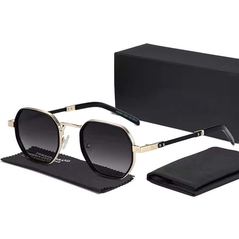 Chic Retro Round Sunglasses with Polarized UV400 Protection display picture 2