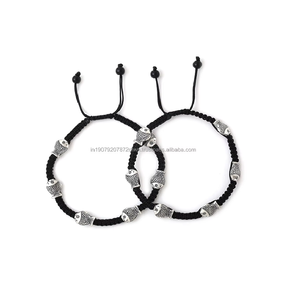 สร้อยข้อเท้ารูปปลาสำหรับผู้หญิง สายสีดำปรับได้ สไตล์โบโฮ เครื่องประดับเท้า ชุดลำลองสำหรับใส่ไปชายหาด - Product Image 2