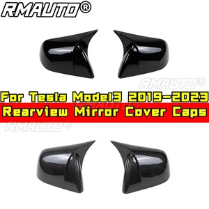 For Model3 Rearview <b>Mirror</b> Cover Caps For Model3 2019-2023 <b>Car</b> Side Wing <b>Mirror</b> Caps Rearview <b>Mirror</b> Cover Modification Part - Product Image 2